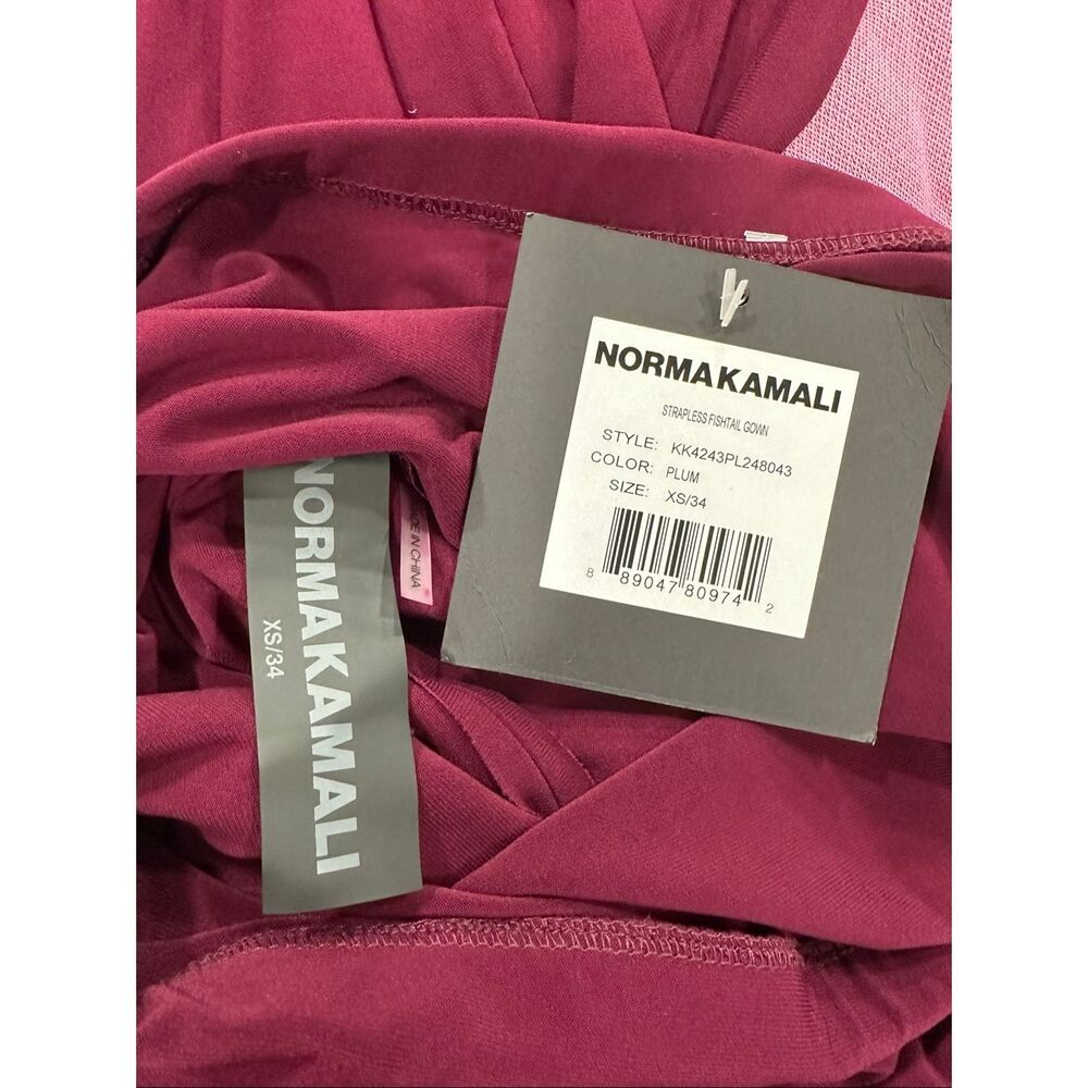 Norma Kamali x REVOLVE Strapless Fishtail Gown In Plum Size XS $375 - Picture 9 of 9